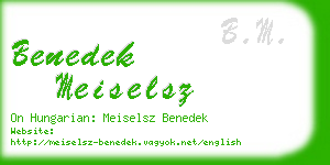 benedek meiselsz business card